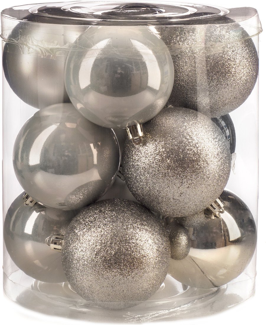 

Елочная игрушка Ausini VT25-04005-2 (серебристый, 12 шт)