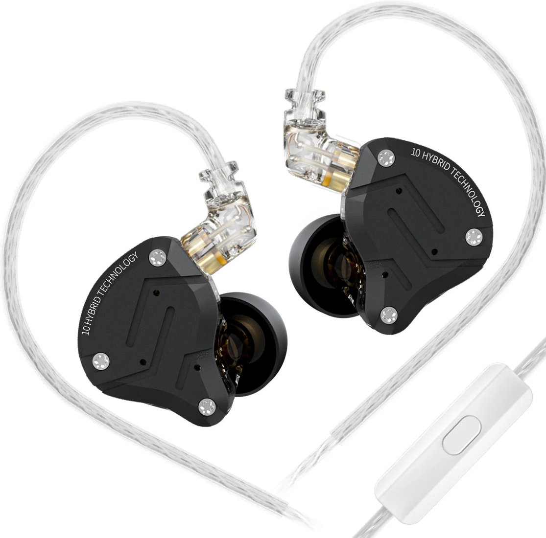 Наушники KZ Acoustics ZS10 Pro (с микрофоном, черный)