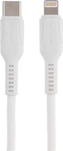 Кабель GoPower 00-00028376 USB Type-C - Lightning (1 м, белый)