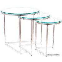 Журнальный столик Signal Trinity (прозрачный/серебряный)