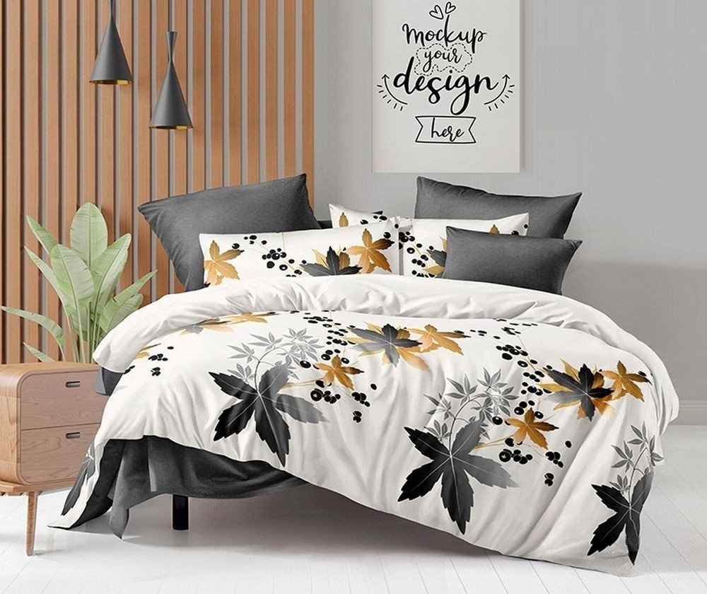 

2-спальный комплект постельного белья Реноме 2сп Оливковая коллекция. Простыня на резинке УУ 2488 (поплин)