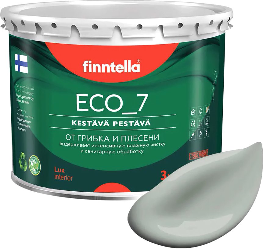 

Краска Finntella Eco 7 Poly F-09-2-3-FL053 2.7 л (серо-зеленый)