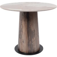 Кухонный стол Lepremo AV 2317 МДФ+керамика 900 (белый глянцевый Pandora/черный+HPL ипанема)