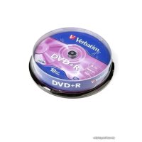 DVD+R диск Verbatim 4.7Gb 16x 43498 (10 шт.)