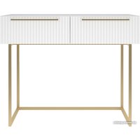 Консольный стол Shtabe Gross 6111 (RAL 9003/белый/золото/ручка золото)