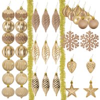 Елочная игрушка Золотая сказка 591128 (39 пр, золотистый)