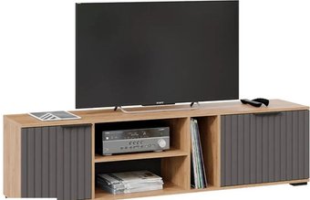 Тумба Трия Хилтон для ТВ (дуб крафт золотой/графит матовый)