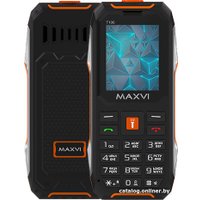 Кнопочный телефон Maxvi T100 (оранжевый)