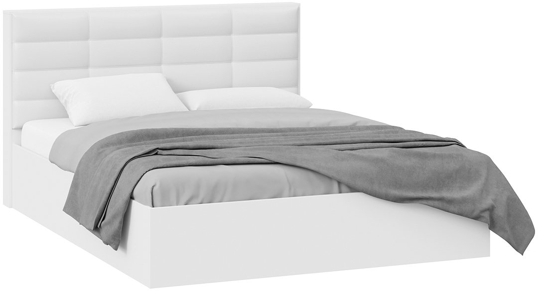Кровать Трия Агата тип 1 с ПМ и заглушиной 160x200 (белый)