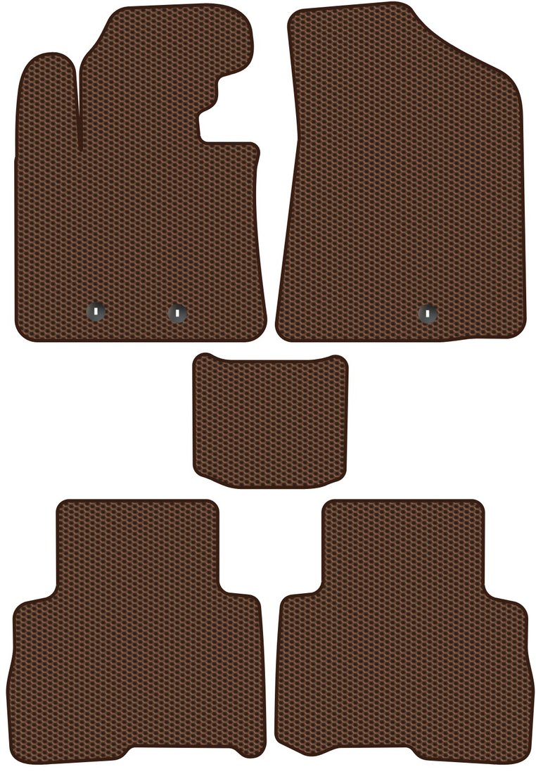 

Комплект ковриков для авто Alicosta Kia Sorento II (suv / XM) 2012 - 2021 (коричневый, сота)