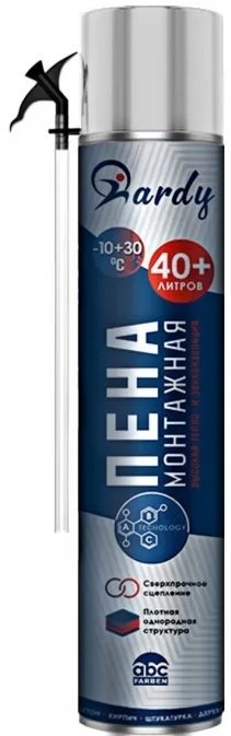 

Монтажная пена Hardy 40 Бытовая Всесезонная (1 л)