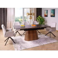 Кухонный стол Signal Monaco 160-200/90 (черный/орех)