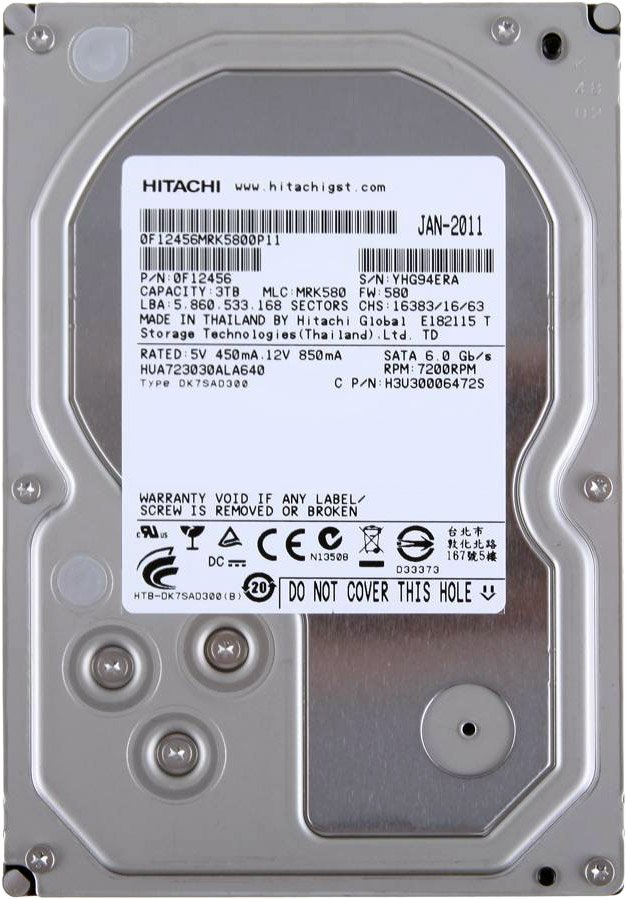 

Жесткий диск Hitachi Ultrastar 7K3000 3TB HUA723030ALA640