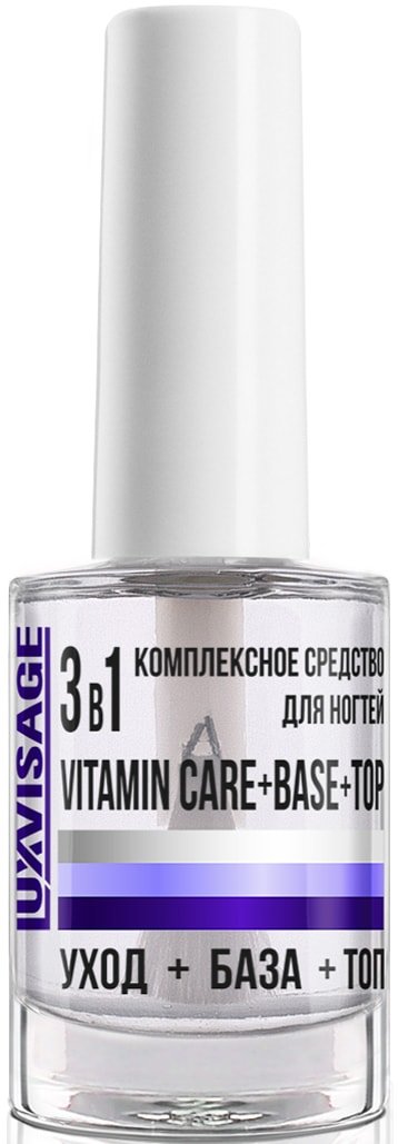 

Лак Lux Visage 3 в 1 Vitamin Care+Base+Top