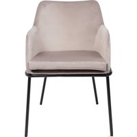 Стул с подлокотниками Алвест AV 318 (светло-коричневый бархат H-61/черный)