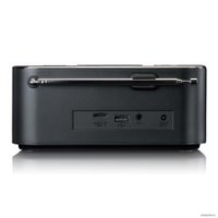 Настольные часы с беспроводной зарядкой Lenco CR-650BK