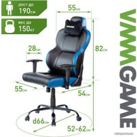 Игровое (геймерское) кресло VMMGame Unit Upgrade XD-A-BKBE-B23 (черный/синий) в Гомеле