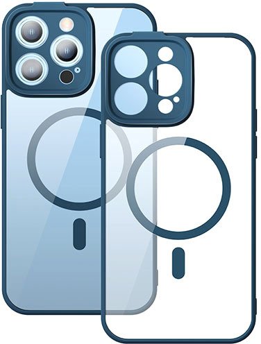 

Чехол для телефона Baseus Frame Series Magnetic Case для iPhone 14 Pro (синий)