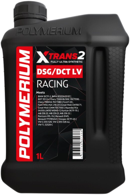 Трансмиссионное масло Polymerium XTrans2 DSG/DCT LV Racing 1л