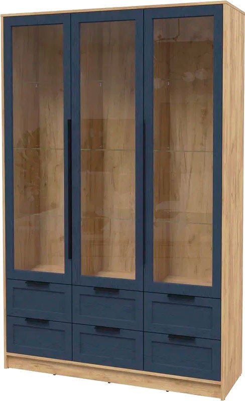 

Шкаф-витрина Интерлиния Концепт Тренд КТ-ШВ3 (дуб золотой/дуб королевский)