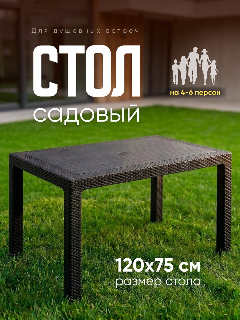 Садовый стол Mega-Plast Lux120 (антрацит)