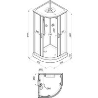Душевая кабина Triton Прайм-Блэк М3 90х90А в Бресте