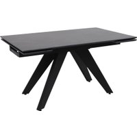 Кухонный стол Lepremo AV 2122 МДФ+керамика раздвижной 1400-2000x850 (черный матовый Shakespeare/черный)