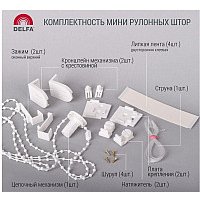 Рулонные шторы Delfa Сантайм Глория СРШ-01М 2910 (115x170, белый/серебристый)