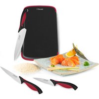 Набор ножей Rondell Arsenale RD-1891 (черный/бордовый)