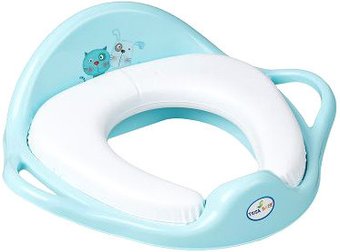 Детская накладка на унитаз Tega Пес и кот (мягкая, голубой)