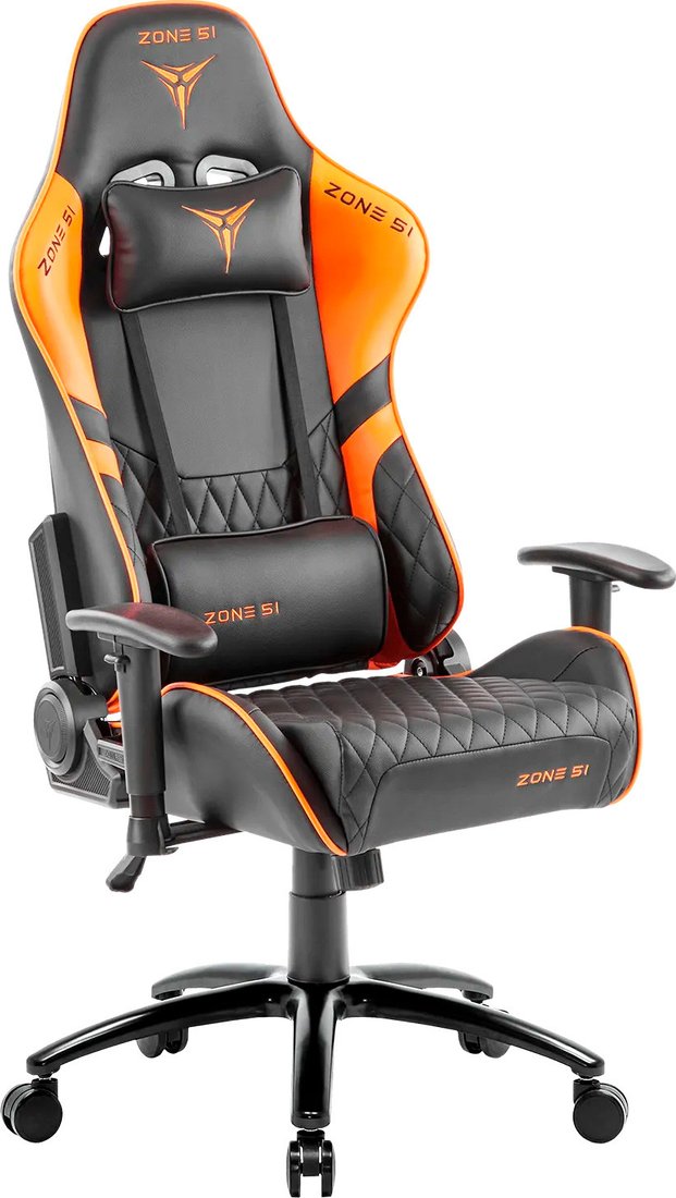 Игровое (геймерское) кресло Zone51 Clubpoint (черный/оранжевый)