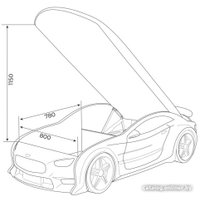 Кровать-машина Futuka kids Neo Ауди 180x80 (синий)