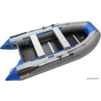 Моторно-гребная лодка Roger Boat Hunter Keel 3500 (малокилевая, серый/синий)