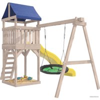 Игровой комплекс National Tree Company С качелями лодочка IgroWoods ДКНП-7 (не окрашен)