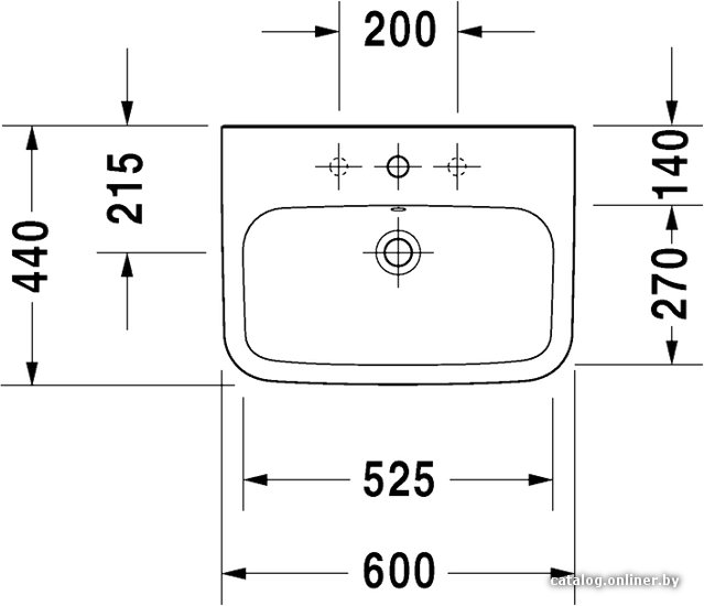 Умывальник Duravit DuraStyle 60x44 (2319600000)