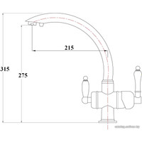 Смеситель ZorG ZR 327 YF BR Light