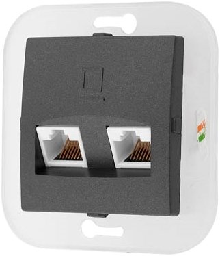 

Розетка компьютерная Bylectrica Уют РК216-011 (графит)