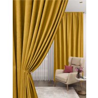 Штора Mio Tesoro Canvas 150х260 (горчичный)