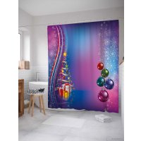Шторка-занавеска для ванны JoyArty Сказочное Рождество sc_37077