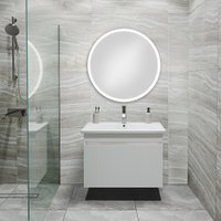  Runo Тумба с умывальником Модена 75 + Оскар 75 (подвесная, белый)