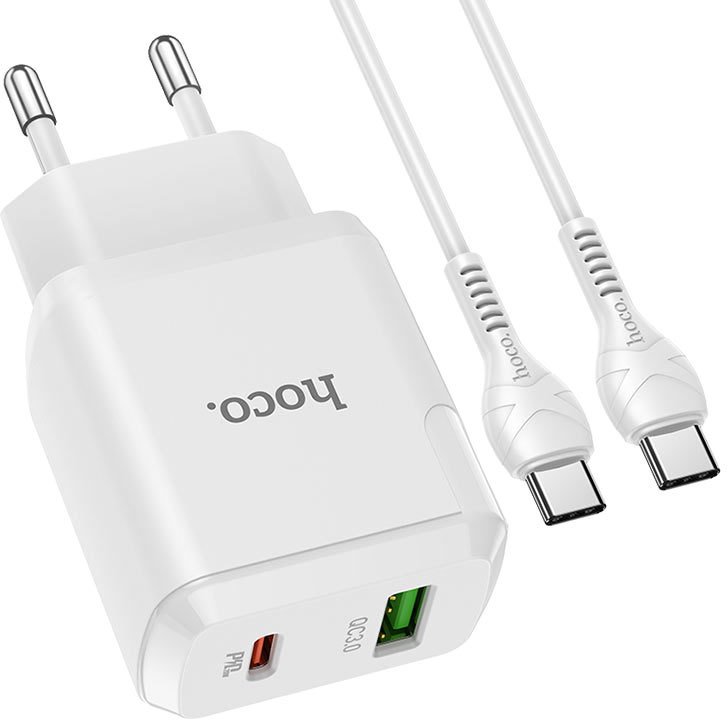 

Сетевое зарядное Hoco N5 USB Type-C (белый)