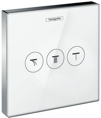 

Переключатель режимов Hansgrohe ShowerSelect Glass 15736400 (белый/хром)