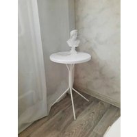 Журнальный столик Sheffilton SHT-CT12-1 (белый муар/глянец белый)