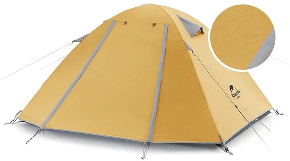 

Кемпинговая палатка Naturehike P-Series 4 NH18Z022-P (210T, желтый)