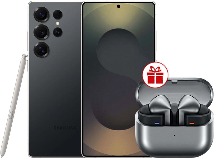 

Смартфон Samsung Galaxy S25 Ultra SM-S938B 12GB/1TB (черный титан) и наушники Samsung Galaxy Buds 3 Pro по акции