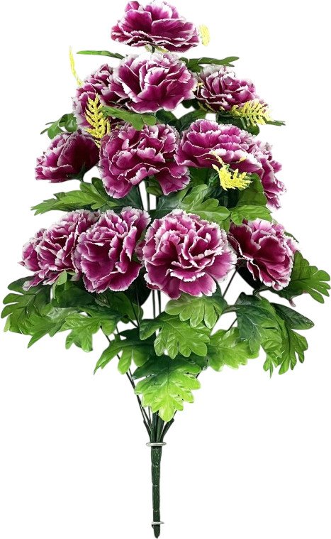 

Искусственный букет KlrBy Гвоздики БС005бургунд