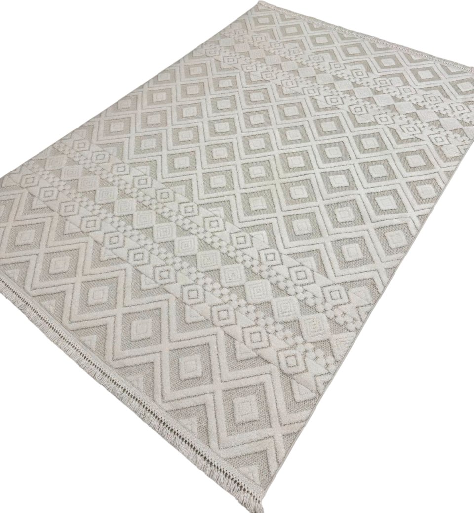 

Ковер для жилой комнаты Radjab Carpet Поло Прямоугольник EN 268 12516RK (1.6x3, Cream)