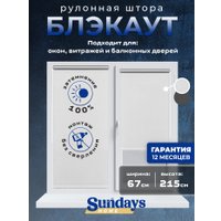 Рулонные шторы Sundays Home LM 167-01 67х215 (белый)