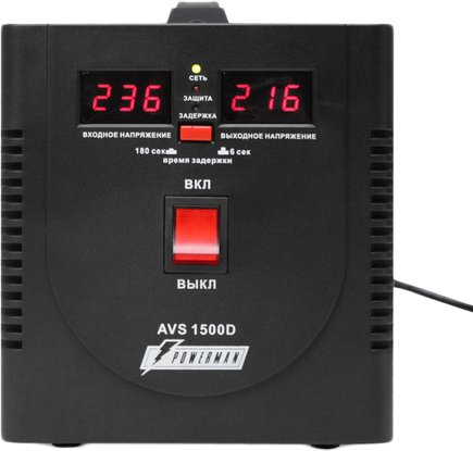 

Стабилизатор напряжения Powerman AVS 1500D Black