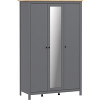 Шкаф распашной Mio Tesoro Сага с зеркалом 2.08.01.040.15 (серый/ясень)